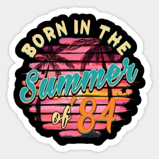 Vintage 35th Birthday Summer of 84 Birthday Sticker